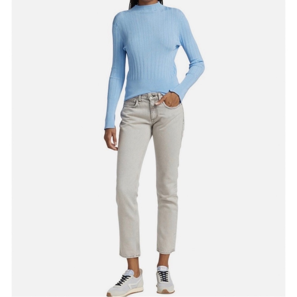 Rag & Bone Dre low rise slim boyfriend jeans in dust gray size 26